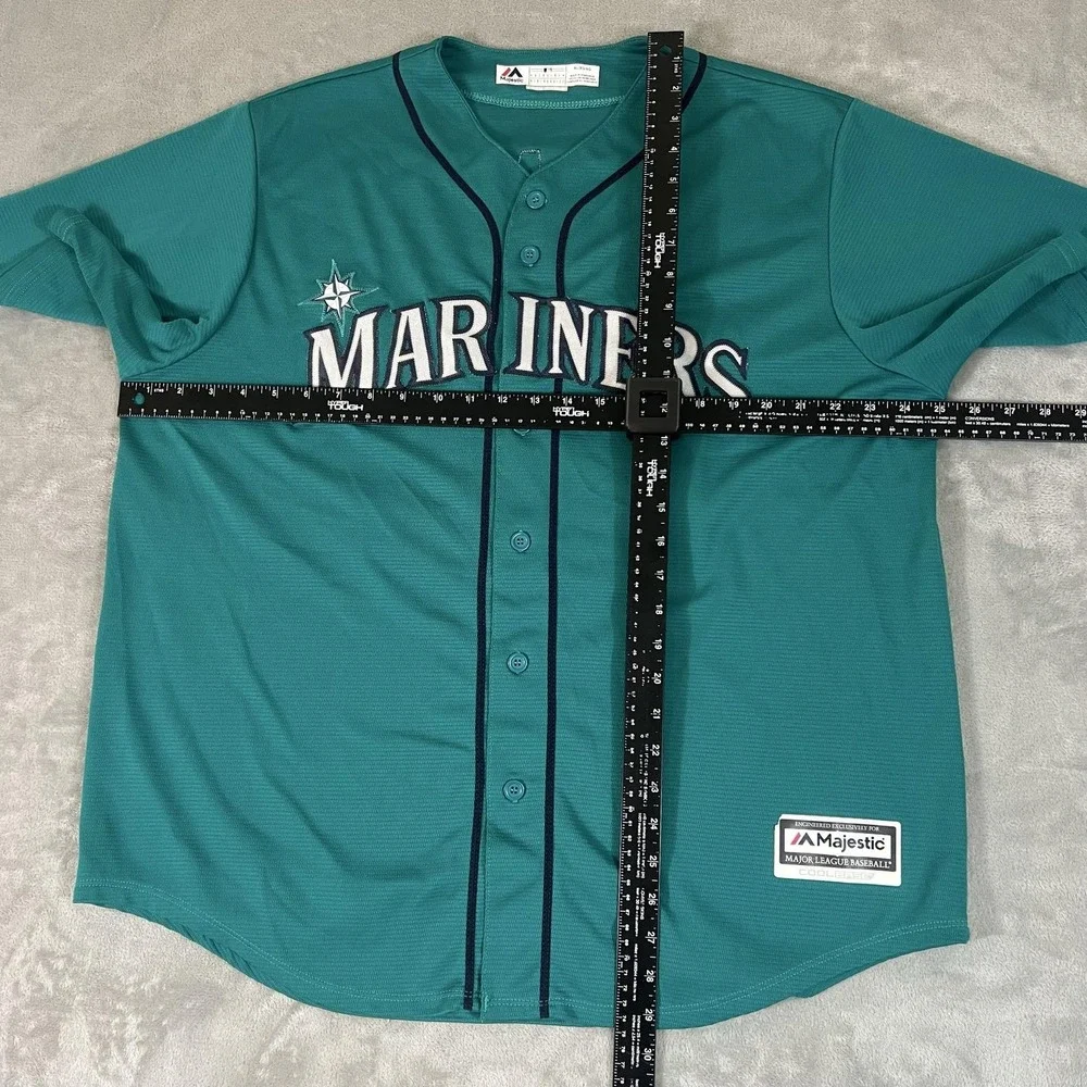 Robinson Cano #22 Seattle Mariners Stitched Majestic MLB Mens XL Jersey Teal